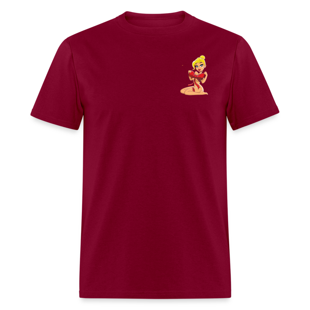 Forbidden Rose Seductive Tee - Unmatched Drip, Pure Power - burgundy