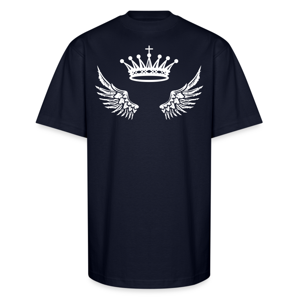 FlyA1 Crown Cross Wing Tee – Faith, Flight, Royalty - navy