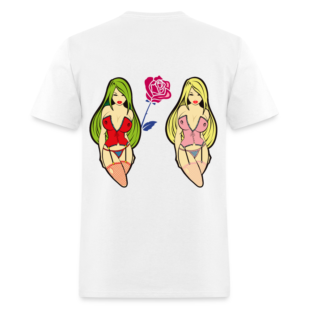 Forbidden Rose Seductive Tee - Unmatched Drip, Pure Power - white