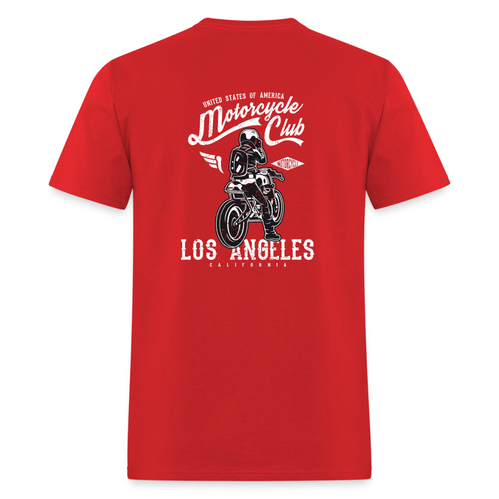 Los Angeles Motorcycle Club Tee – Ride Hard, Live Bold - red