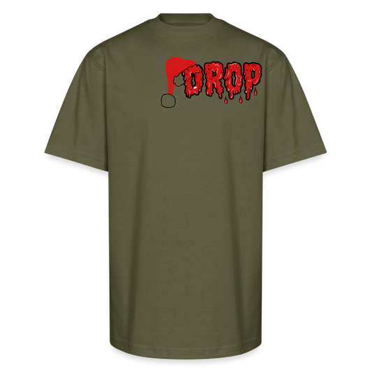 Santa Drip Tee – Festive but Fearless 🎅🩸 - classic olive