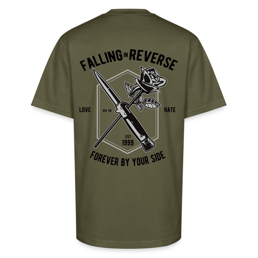 Forever Love-Hate Tee – A Blade’s Edge Between Passion and Power - classic olive