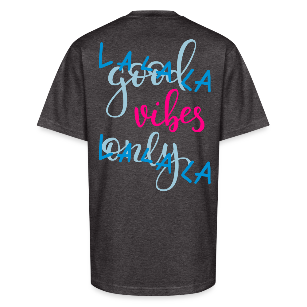 Keep Smiling Tee - Good Vibes Only 😄✨ - charcoal grey