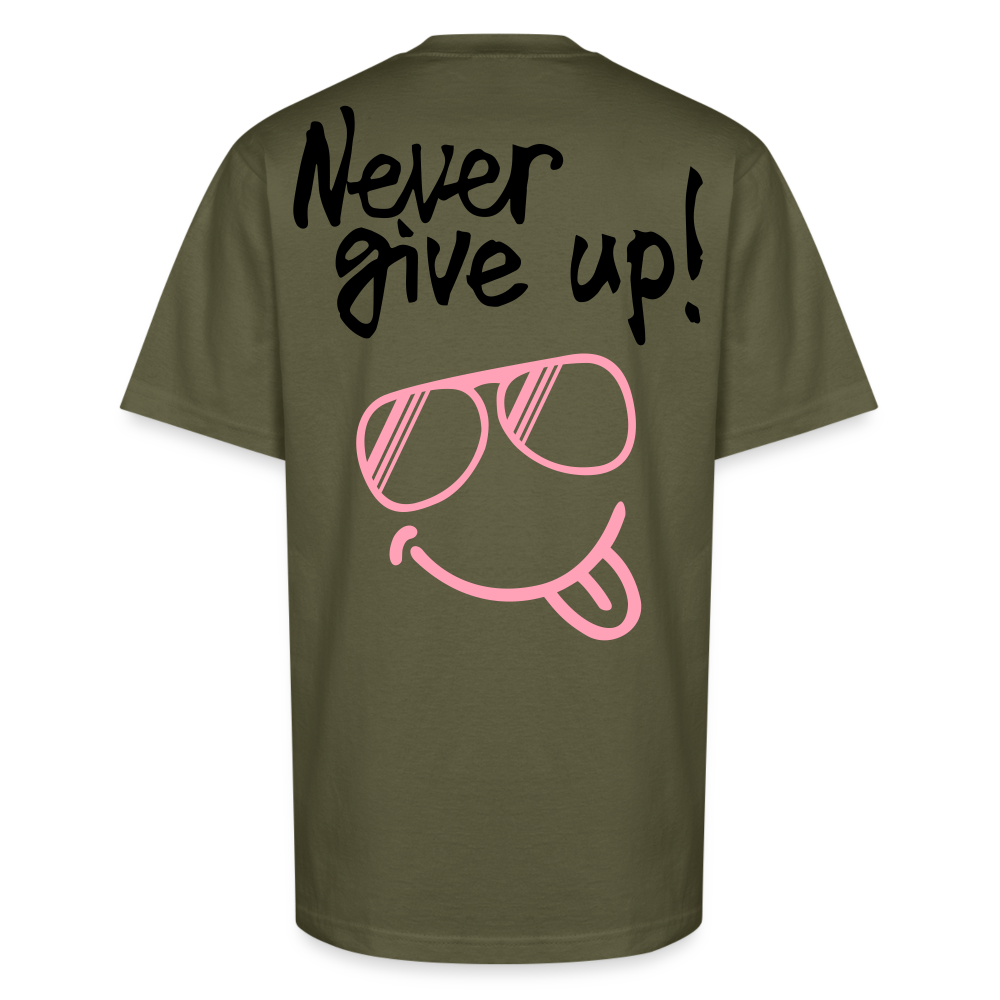 FlyA1 "Never Give Up" Tee – A Vibe That Speaks - classic olive