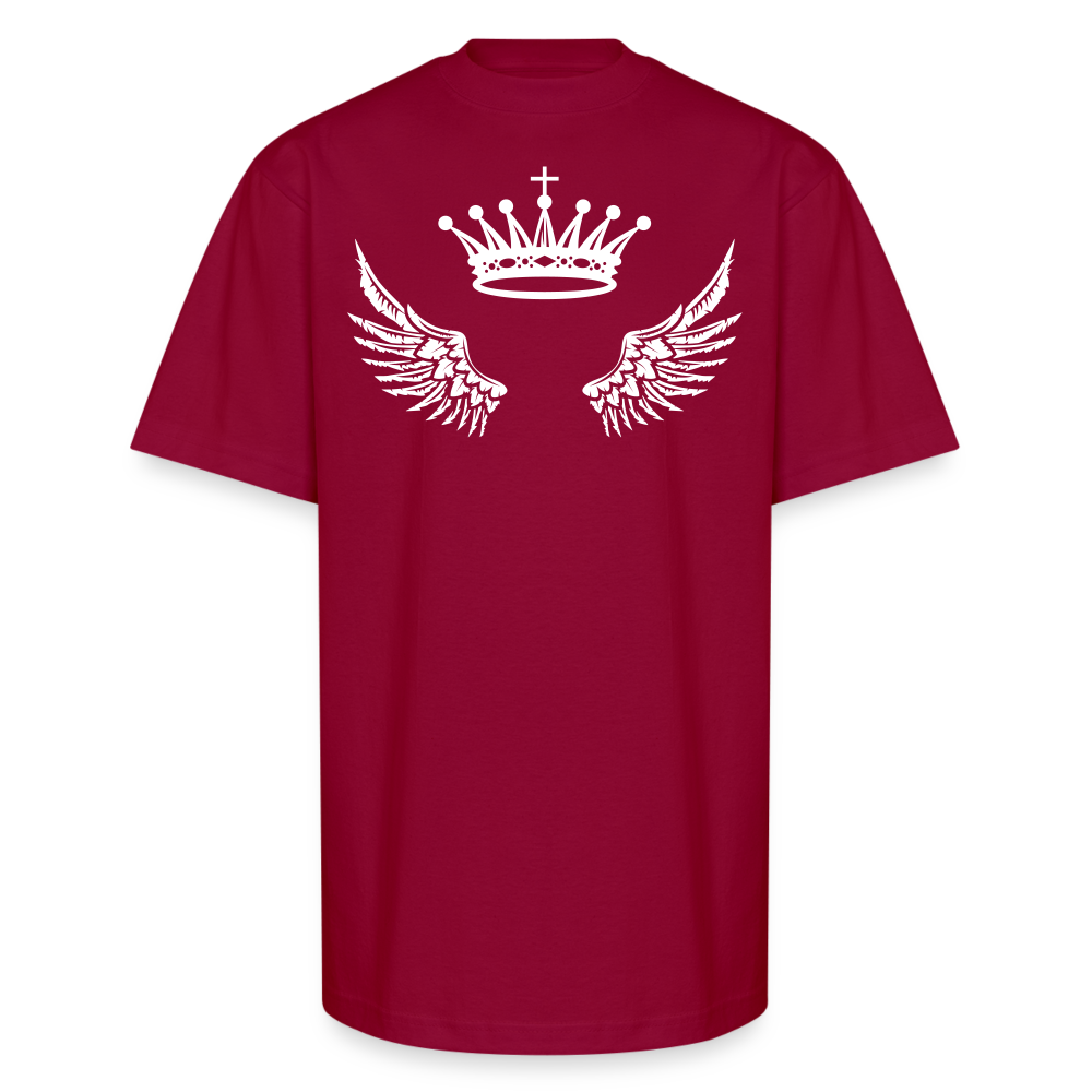 FlyA1 Crown Cross Wing Tee – Faith, Flight, Royalty - cardinal