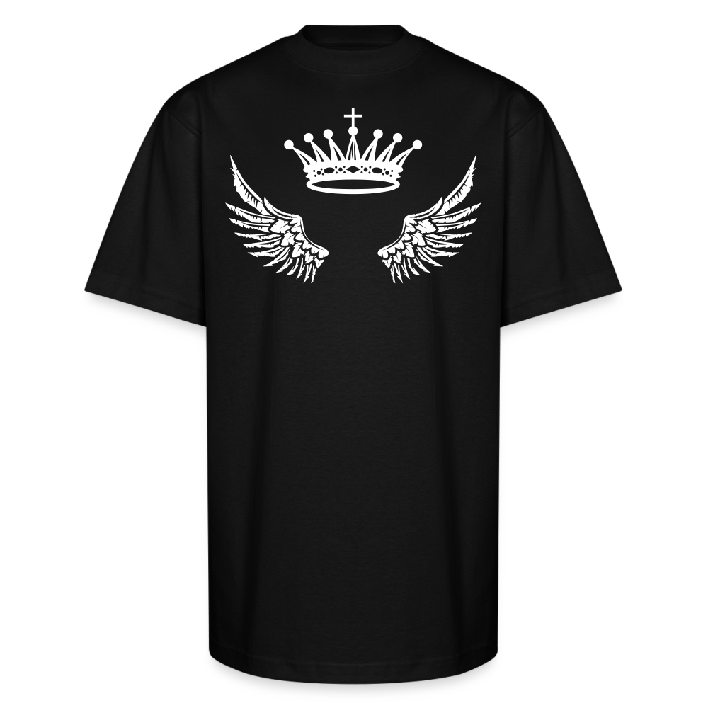 FlyA1 Crown Cross Wing Tee – Faith, Flight, Royalty - black