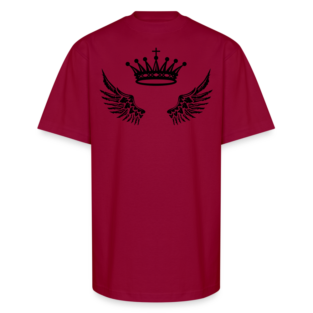 FlyA1 Crown Cross Wing Tee – Faith, Flight, Royalty - cardinal