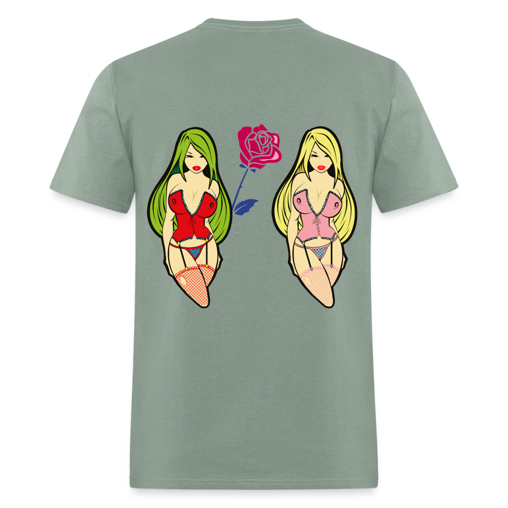 Forbidden Rose Seductive Tee - Unmatched Drip, Pure Power - sage