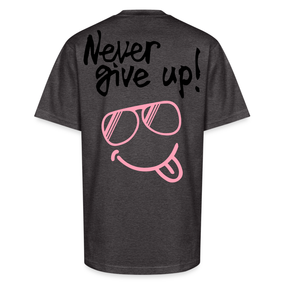 FlyA1 "Never Give Up" Tee – A Vibe That Speaks - charcoal grey