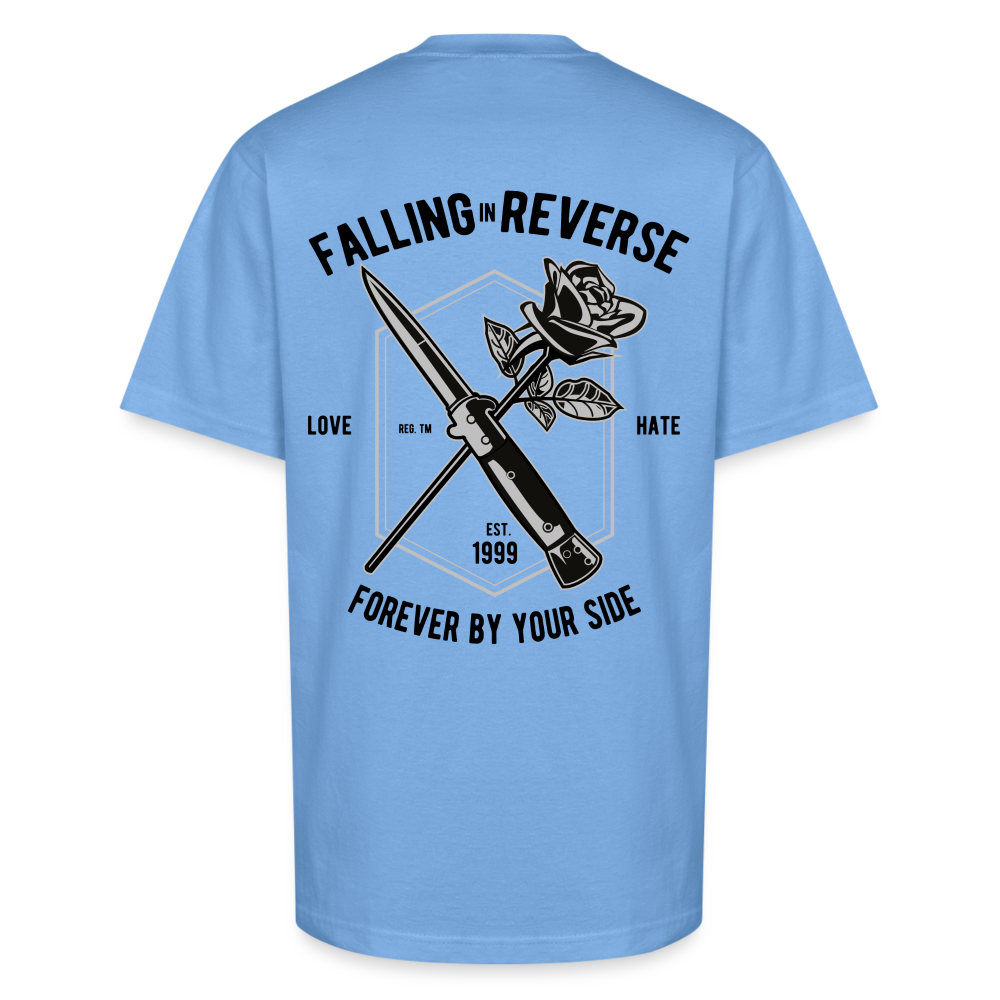 Forever Love-Hate Tee – A Blade’s Edge Between Passion and Power - sky blue