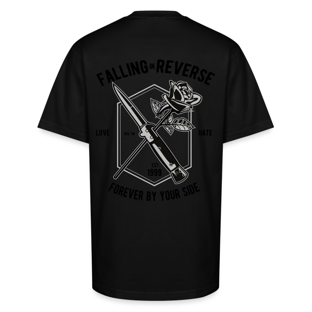 Forever Love-Hate Tee – A Blade’s Edge Between Passion and Power - black