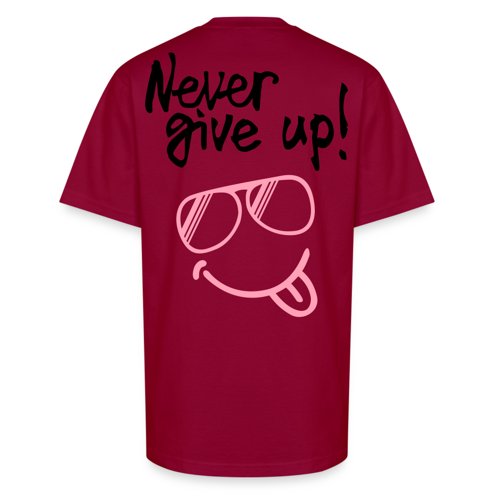 FlyA1 "Never Give Up" Tee – A Vibe That Speaks - cardinal