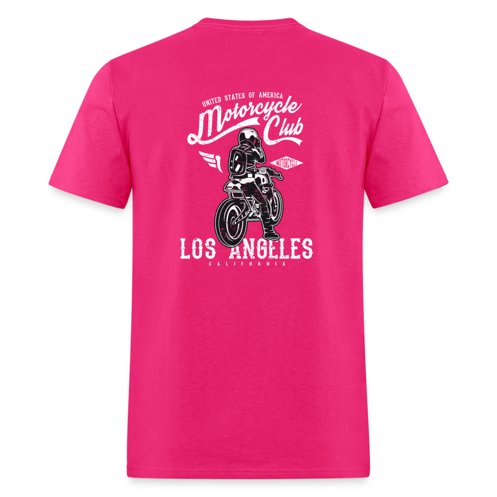 Los Angeles Motorcycle Club Tee – Ride Hard, Live Bold - fuchsia