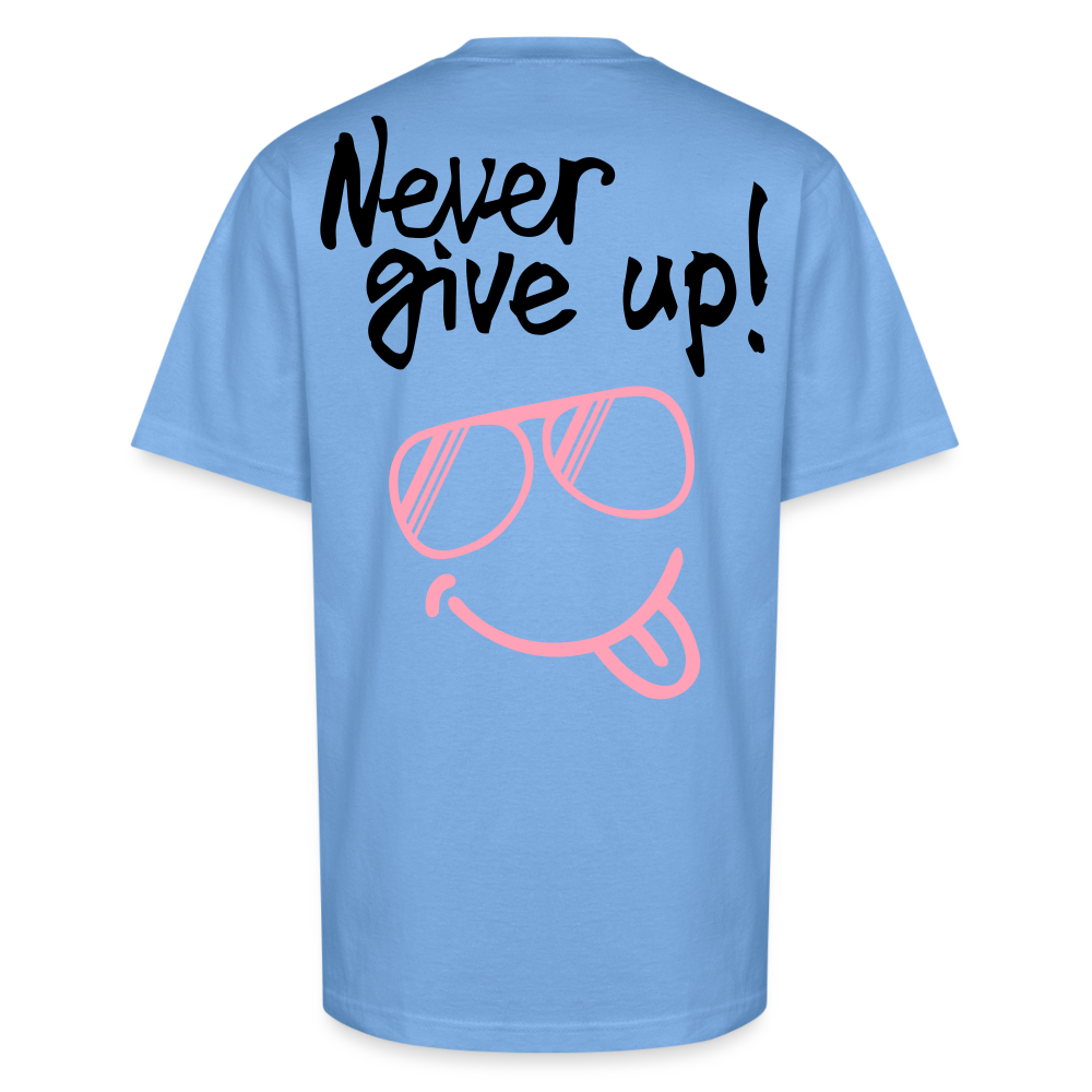 FlyA1 "Never Give Up" Tee – A Vibe That Speaks - sky blue