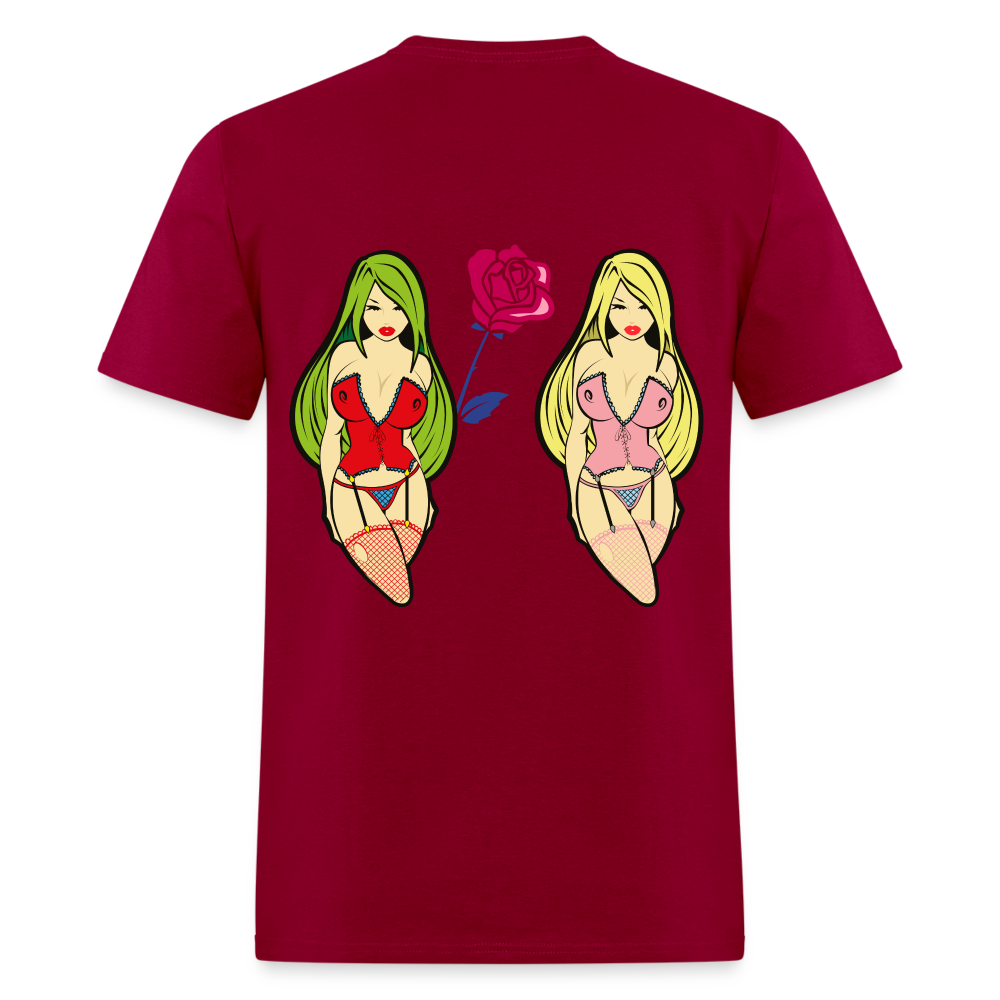 Forbidden Rose Seductive Tee - Unmatched Drip, Pure Power - dark red