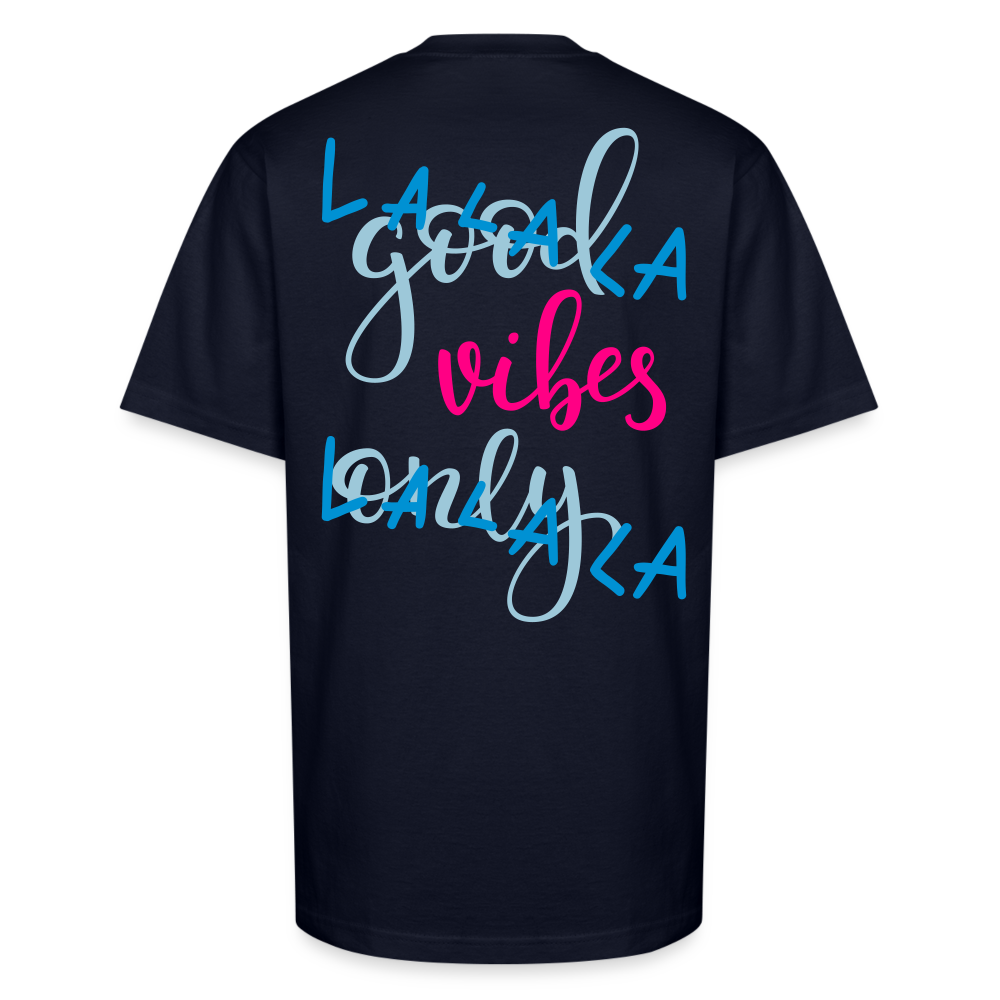 Keep Smiling Tee – Good Vibes Only 😄✨ - navy