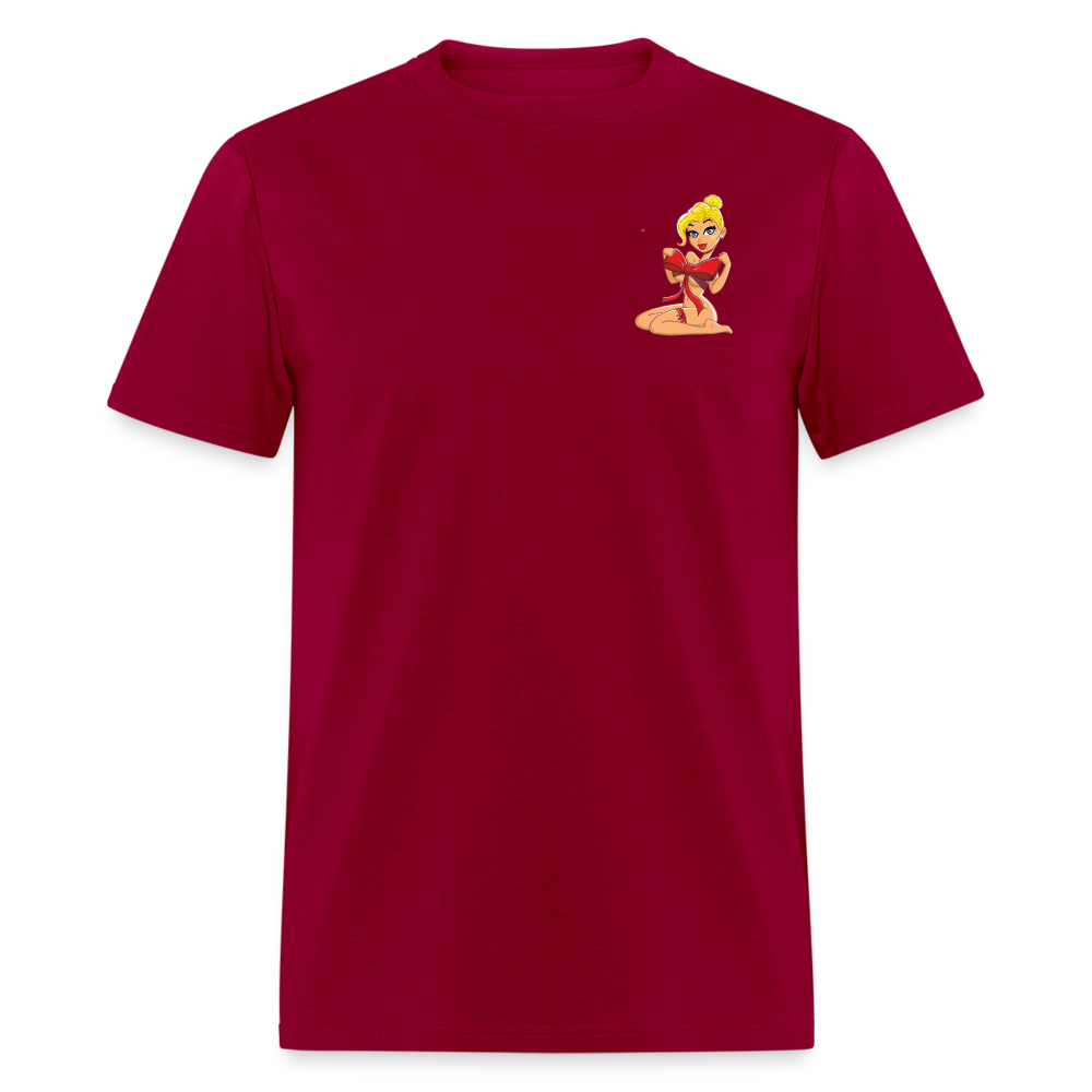 Forbidden Rose Seductive Tee - Unmatched Drip, Pure Power - dark red