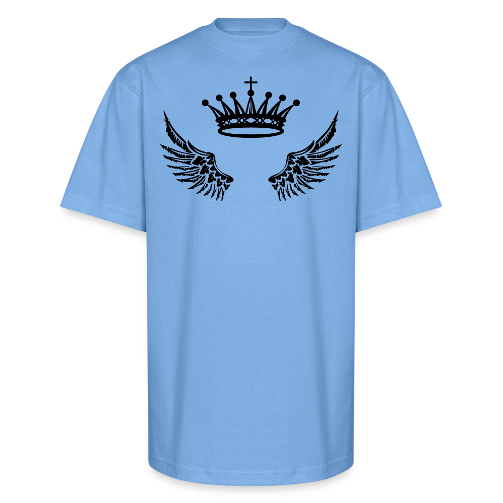 FlyA1 Crown Cross Wing Tee – Faith, Flight, Royalty - sky blue