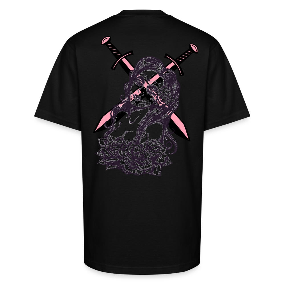 Deadly Rose Seduction Tee – Beauty Armed with Firepower - black