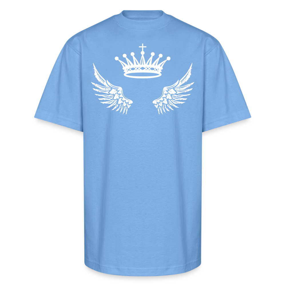 FlyA1 Crown Cross Wing Tee – Faith, Flight, Royalty - sky blue