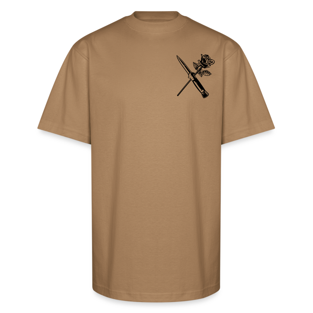 Forever Love-Hate Tee – A Blade’s Edge Between Passion and Power - khaki