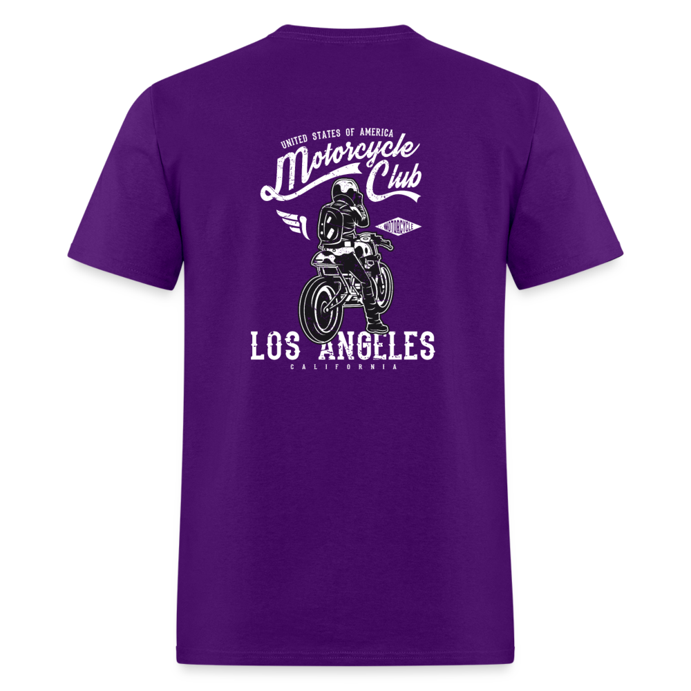 Los Angeles Motorcycle Club Tee – Ride Hard, Live Bold - purple