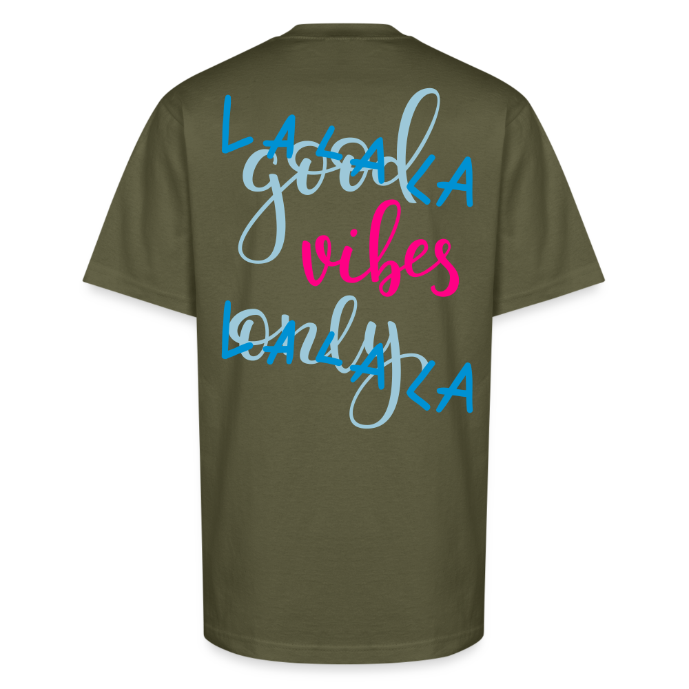 Keep Smiling Tee – Good Vibes Only 😄✨ - classic olive